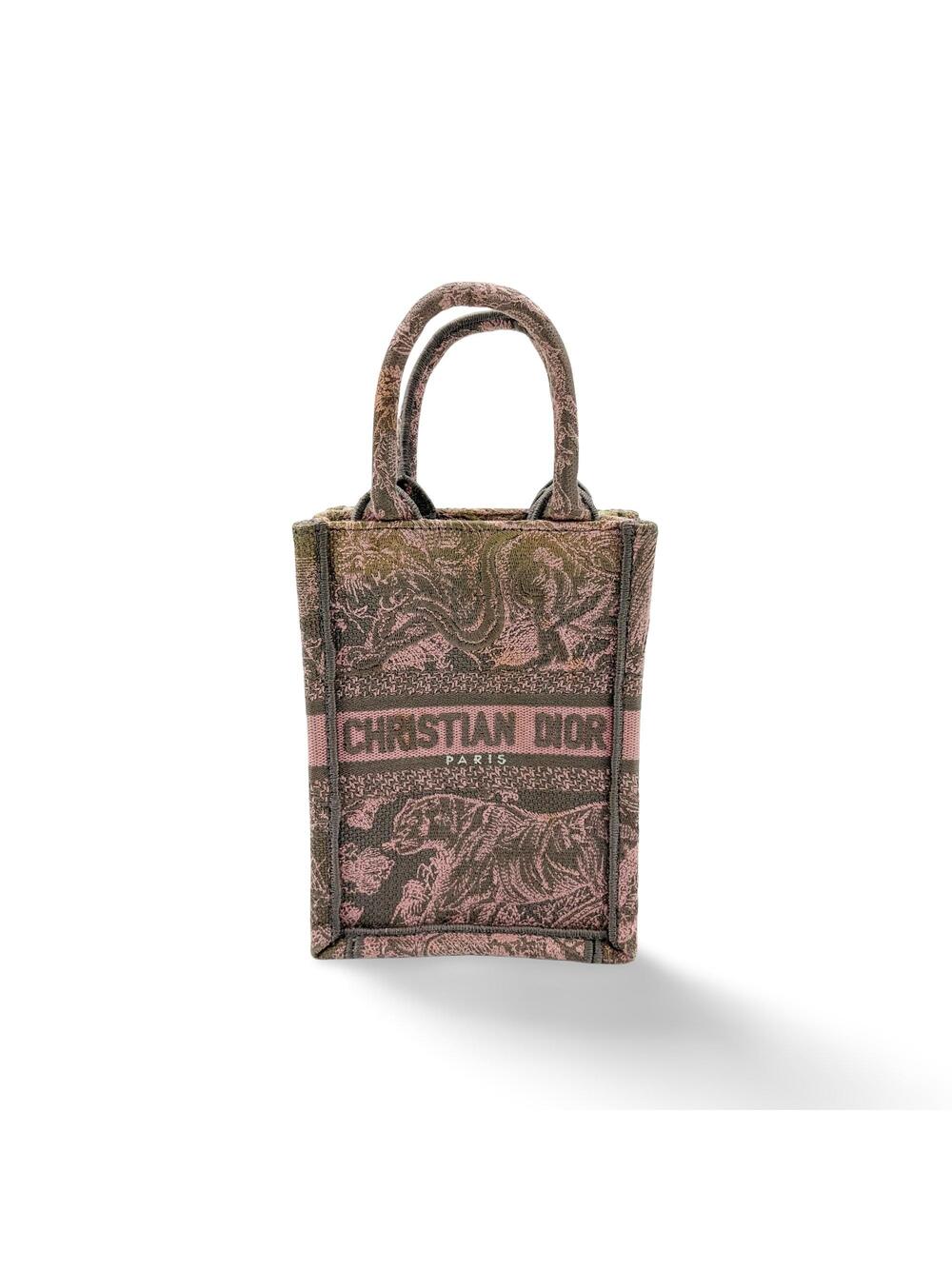 Fapis Dior Mini Book Tote Pink And Grey #351972F76B